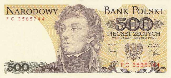 500 Zloty Polen p145d 1982